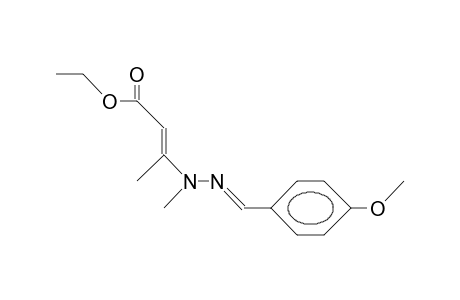 (2E)-3-(2-(4-Methoxy-benzylidene)-1-methyl-hydrazino)-crotonic acid, ethyl ester