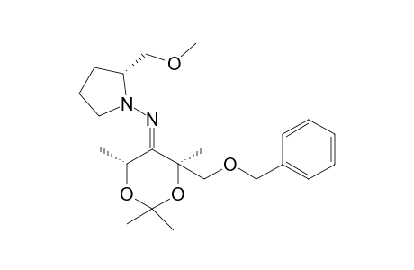 (E)-N-{(4S,6R)-4-[(Benzyloxy)methyl]-2,2,4,6-tetramethyl-1,3-dioxan-5-ylidene}-N-[(2'R)-2'-methoxymethyl)tetrahydro-1'H-1'-pyrrolyl]amine