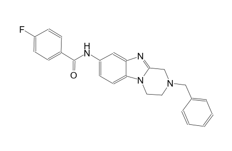 Benzamide, 4-fluoro-N-[1,2,3,4-tetrahydro-2-(phenylmethyl)pyrazino[1,2-a][1,3]benzimidazol-8-yl]-
