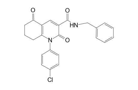 1-(4-Chlorophenyl)-2,5-bis(oxidanylidene)-N-(phenylmethyl)-7,8-dihydro-6H-quinoline-3-carboxamide