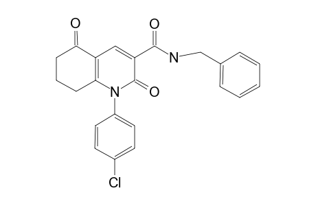 1-(4-Chlorophenyl)-2,5-bis(oxidanylidene)-N-(phenylmethyl)-7,8-dihydro-6H-quinoline-3-carboxamide