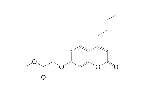 propanoic acid, 2-[(4-butyl-8-methyl-2-oxo-2H-1-benzopyran-7-yl)oxy]-, methyl ester