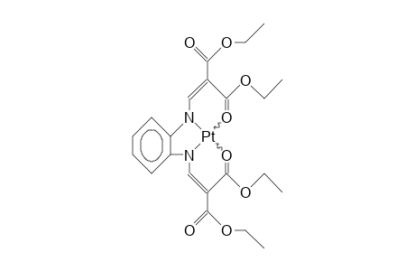 1,2-Bis(2,2-bis[ethoxycarbonyl]-ethenamino)-benzene platinum complex