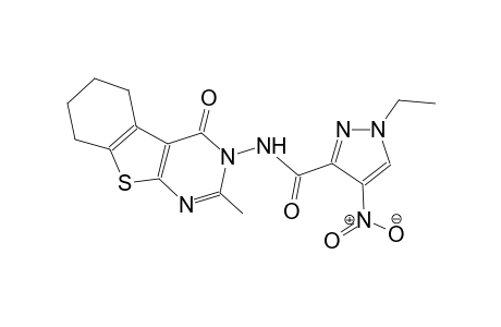 1-ethyl-N-(2-methyl-4-oxo-5,6,7,8-tetrahydro[1]benzothieno[2,3-d]pyrimidin-3(4H)-yl)-4-nitro-1H-pyrazole-3-carboxamide