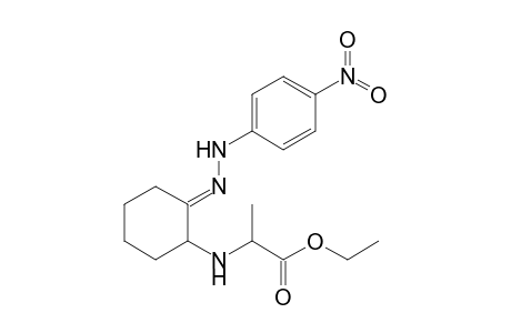 (2S)-2-[[(1S,2E)-2-[(4-nitrophenyl)hydrazinylidene]cyclohexyl]amino]propanoic acid ethyl ester