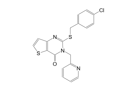 thieno[3,2-d]pyrimidin-4(3H)-one, 2-[[(4-chlorophenyl)methyl]thio]-3-(2-pyridinylmethyl)-