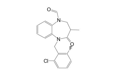 1H-1,5-benzodiazepine-1-carboxaldehyde, 5-[(2-chloro-6-fluorophenyl)methyl]-2,3,4,5-tetrahydro-3-methyl-4-oxo-
