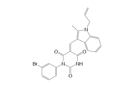 2,4,6(1H,3H,5H)-pyrimidinetrione, 1-(3-bromophenyl)-5-[[2-methyl-1-(2-propenyl)-1H-indol-3-yl]methylene]-, (5E)-