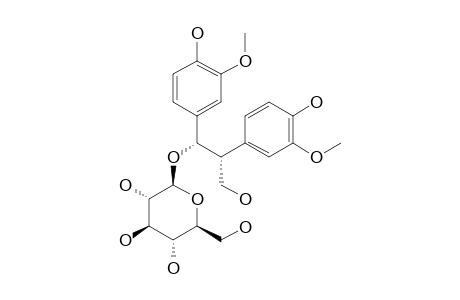 HOVETRICHOSIDE-B;(1S,2R)-1-(4-HYDROXY-3-METHOXYPHENYL)-2-(4-HYDROXY-3-METHOXYPHENYL)-1,3-PROPANEDIOL-1-O-BETA-D-GLUCOPYRANOSIDE