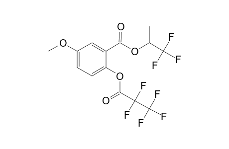 2-Hydroxy-5-methoxybenzoic acid, o-pentafluoropropionyl-, 1,1,1-trifluoro-2-propyl ester