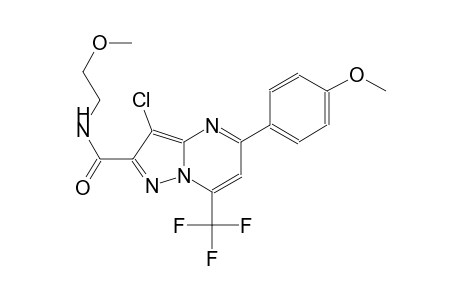 3-chloro-N-(2-methoxyethyl)-5-(4-methoxyphenyl)-7-(trifluoromethyl)pyrazolo[1,5-a]pyrimidine-2-carboxamide