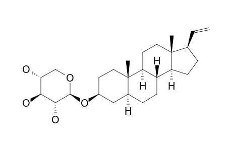 STEREONSTEROID_I;3-BETA-(BETA-XYLOPYRANOSYLOXY)-5-ALPHA-PREGNA-20-ENE