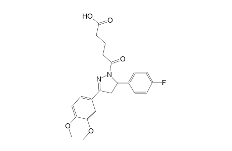 5-[3-(3,4-dimethoxyphenyl)-5-(4-fluorophenyl)-4,5-dihydro-1H-pyrazol-1-yl]-5-oxopentanoic acid