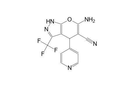 6-amino-4-(4-pyridinyl)-3-(trifluoromethyl)-1,4-dihydropyrano[2,3-c]pyrazole-5-carbonitrile