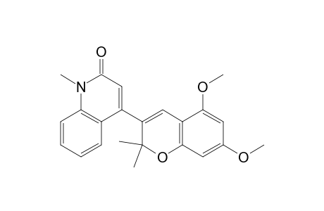 2(1H)-Quinolinone, 4-(5,7-dimethoxy-2,2-dimethyl-2H-1-benzopyran-6-yl)-1-methyl-