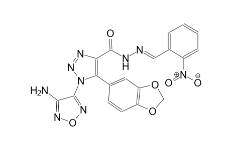 1-(4-amino-1,2,5-oxadiazol-3-yl)-5-(1,3-benzodioxol-5-yl)-N'-[(E)-(2-nitrophenyl)methylidene]-1H-1,2,3-triazole-4-carbohydrazide