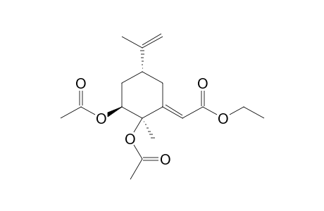 [2S-(1E,2.alpha.,3.beta.,5.alpha.)]-[2,3-bis(acetyloxy)-2-methyl-5-(1-methylethenyl)cyclohexylidene]acene]acetic acid ethyl ester