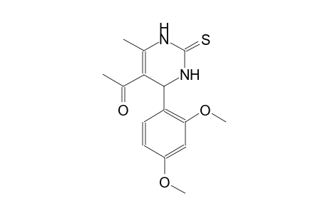1-[4-(2,4-dimethoxyphenyl)-6-methyl-2-thioxo-1,2,3,4-tetrahydro-5-pyrimidinyl]ethanone