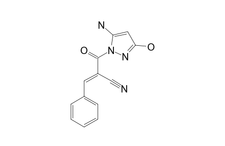 3-(5-AMINO-3-HYDROXY-1H-PYRAZOL-1-YL)-3-OXO-2-BENZALYDINE-PROPANE-NITRILE