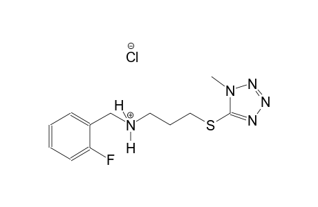 N-(2-fluorobenzyl)-3-[(1-methyl-1H-tetraazol-5-yl)sulfanyl]-1-propanaminium chloride