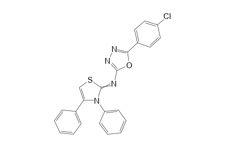 5-(4-Chlorophenyl)-N-(3,4-diphenylthiazol-2(3H)-ylidene)-1,3,4-oxadiazol-2-amine