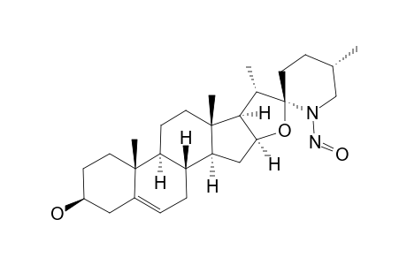 N-NITROSOSOLASODINE=(25R)-N-NITROSO-22-ALPHA-N-SPIROSOL-5-EN-3-BETA-OL