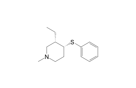 Piperidine, 3-ethyl-1-methyl-4-(phenylthio)-, cis-