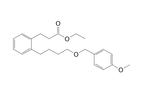 Ethyl 3-{2-[4-(p-methoxybenzyloxy)butyl]phenyl}propanoate