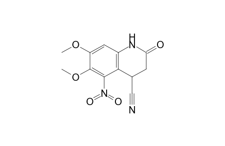 6,7-Dimethoxy-5-nitro-2-oxo-1,2,3,4-tetrahydroquinoline-4-carbonitrile