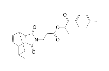1-oxo-1-(p-tolyl)propan-2-yl 3-(1,3-dioxo-3,3a,4,4a,5,5a,6,6a-octahydro-4,6-ethenocyclopropa[f]isoindol-2(1H)-yl)propanoate