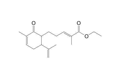 Ethyl 5-(5'-isopropenyl-2'-methyl-1'-oxo-2'-cyclohexen-6'-yl)-2-methyl-2-pentenoate
