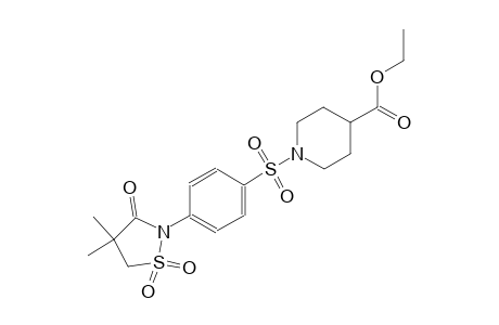 4-piperidinecarboxylic acid, 1-[[4-(4,4-dimethyl-1,1-dioxido-3-oxo-2-isothiazolidinyl)phenyl]sulfonyl]-, ethyl ester