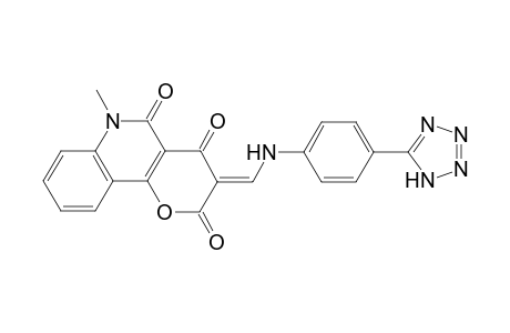 (3E)-6-methyl-3-({[4-(1H-tetrazol-5-yl)phenyl]amino} methylidene)-2H-pyrano[3,2-c]quinoline-2,4,5(3H,6H)-trione