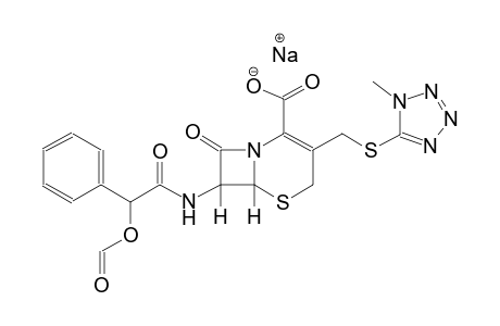 sodium (6R,7R)-7-{[(formyloxy)(phenyl)acetyl]amino}-3-{[(1-methyl-1H-tetraazol-5-yl)sulfanyl]methyl}-8-oxo-5-thia-1-azabicyclo[4.2.0]oct-2-ene-2-carboxylate