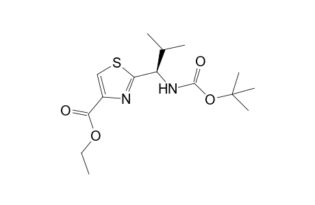 2-[(1R)-1-(tert-butoxycarbonylamino)-2-methyl-propyl]thiazole-4-carboxylic acid ethyl ester