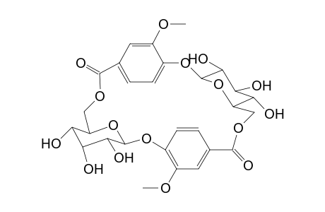 Clemoarmanoside A [Benzoic acid 4-[[6'-O-[4"-(.beta.D-allopyranosyloxy)-3"-methoxybenzoyl]-.beta.,D-glucopyranosyl]oxy]-3-methyoxyntramol-1,6"'-ester]
