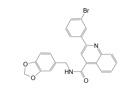 N-(1,3-benzodioxol-5-ylmethyl)-2-(3-bromophenyl)-4-quinolinecarboxamide