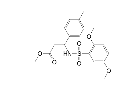 3-[(2,5-dimethoxyphenyl)sulfonylamino]-3-(4-methylphenyl)propanoic acid ethyl ester