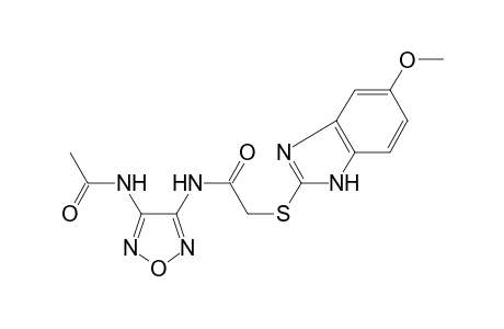 N-(4-acetamido-1,2,5-oxadiazol-3-yl)-2-[(6-methoxy-1H-benzimidazol-2-yl)sulfanyl]acetamide