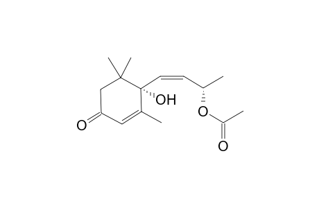 Acetic acid (Z)-(S)-3-((S)-1-hydroxy-2,6,6-trimethyl-4-oxo-cyclohex-2-enyl)-1-methyl-allyl ester