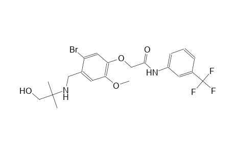 2-(5-bromo-4-{[(2-hydroxy-1,1-dimethylethyl)amino]methyl}-2-methoxyphenoxy)-N-[3-(trifluoromethyl)phenyl]acetamide