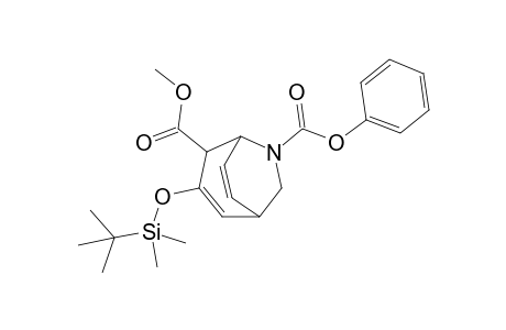 Methyl (3-tert-butyldimethylsiloxy-6-phenyloxycarbonyl-6-azabicyclo[3.2.2]nona-2,8-diene)-4-carboxylate