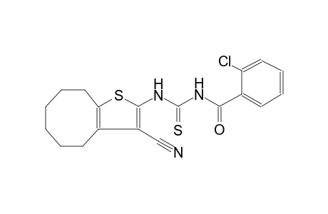 2-Chloranyl-N-[(3-cyano-4,5,6,7,8,9-hexahydrocycloocta[b]thiophen-2-yl)carbamothioyl]benzamide
