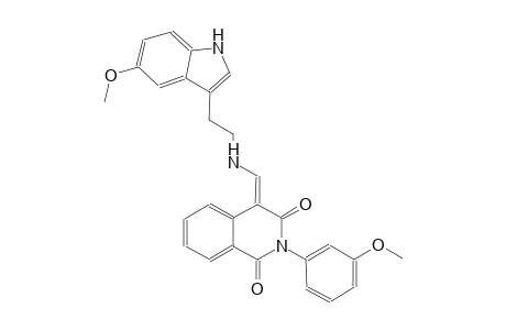 1,3(2H,4H)-isoquinolinedione, 4-[[[2-(5-methoxy-1H-indol-3-yl)ethyl]amino]methylene]-2-(3-methoxyphenyl)-, (4E)-