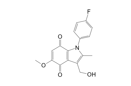 1-(4-fluorophenyl)-5-methoxy-2-methyl-3-methylol-indole-4,7-quinone