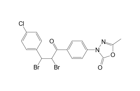 5-Methyl-3-[p-(2',3'-dibromo-3'-p-chlorophenylpropion-1'-yl)phenyl]-2,3-dihydro-2-oxo-1,3,4-oxadiazole
