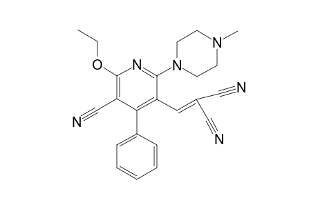 3-Cyano-2-ethoxy-5-(2,2-dicyanovinyl)-6-(N-4-methylpiperazinyl)-4-phenylpyridine