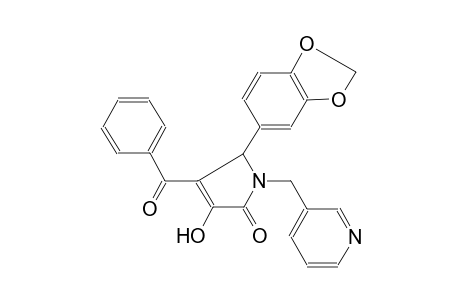 2H-pyrrol-2-one, 5-(1,3-benzodioxol-5-yl)-4-benzoyl-1,5-dihydro-3-hydroxy-1-(3-pyridinylmethyl)-