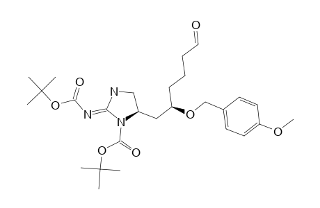 (-)-(5R,4'R)-6-[N,3'-BIS-(TERT.-BUTOXYCARBONYL)-2'-IMINOIMIDAZOLIDIN-4'-YL]-5-(PARA-METHOXYBENZYLOXY)-HEXANAL