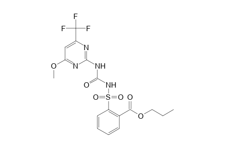 Benzoic acid, 2-[[[[[4-methoxy-6-(trifluoromethyl)-2-pyrimidinyl]amino]carbonyl]amino]sulfonyl]-, propyl ester